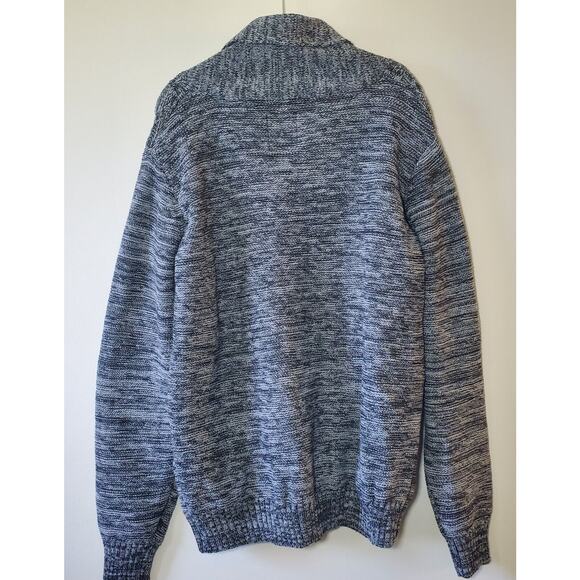 XRAY Jeans Mens L Cardigan Sweater Charcoal Gray Button Front Grandpa Preppy - Picture 4 of 13